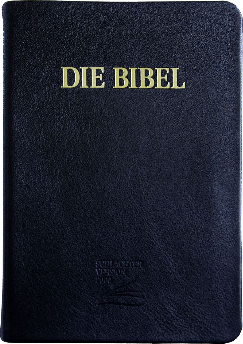 Schlachter 2000 Bibel - Großdruckausgabe (Softcover, schwarz, Goldschnitt)