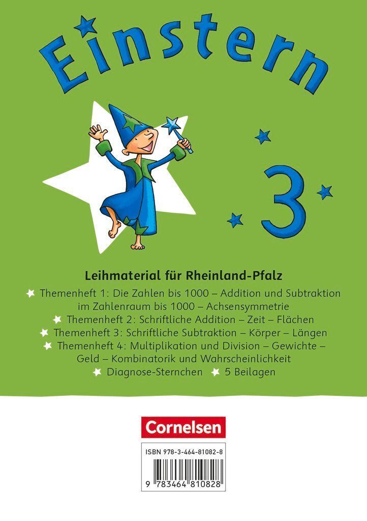 Einstern Mathematik 03 (Rheinland-Pfalz). Themenhefte 1-4, Diagnoseheft und Kartonbeilagen im Schuber - Ausleihmaterial