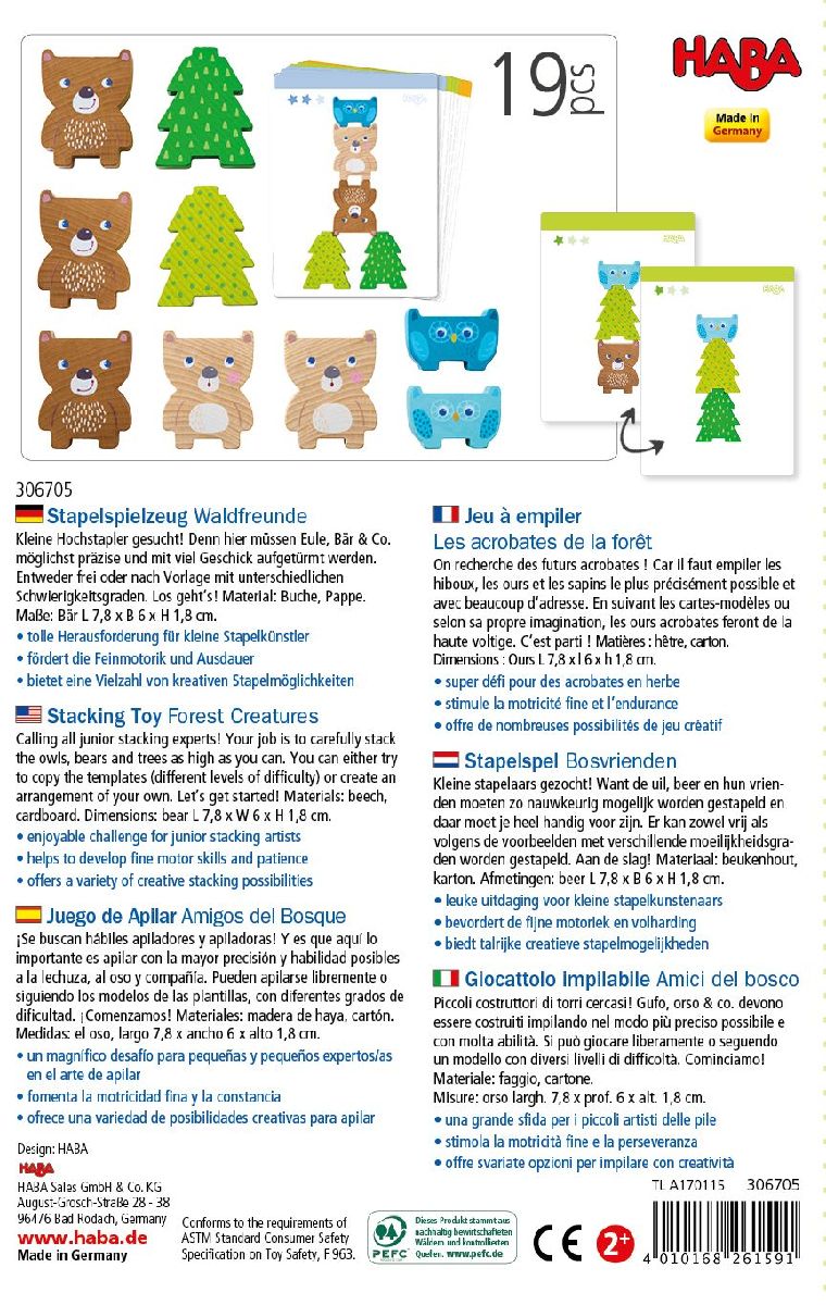 Stapelspielzeug Waldfreunde
