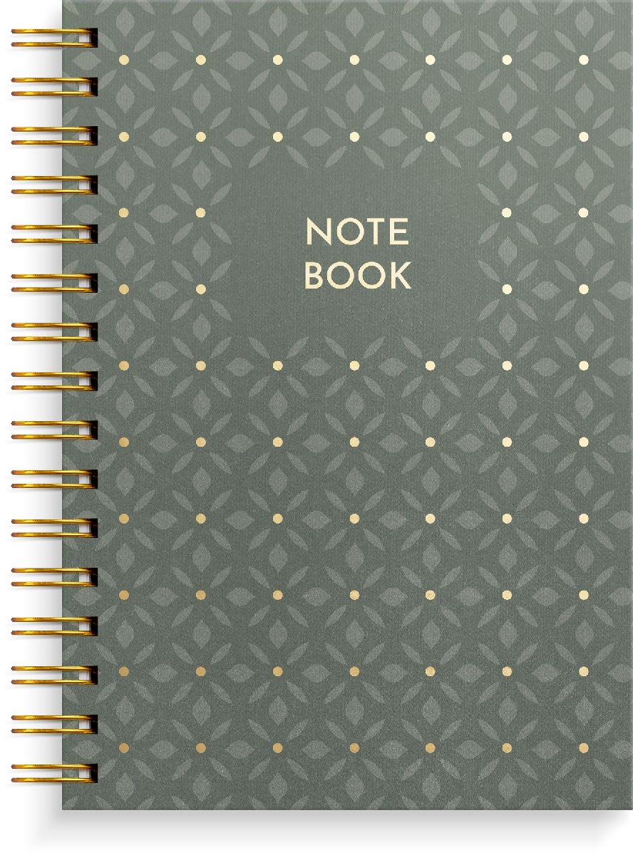 Burde Notizbuch A5 green pattern