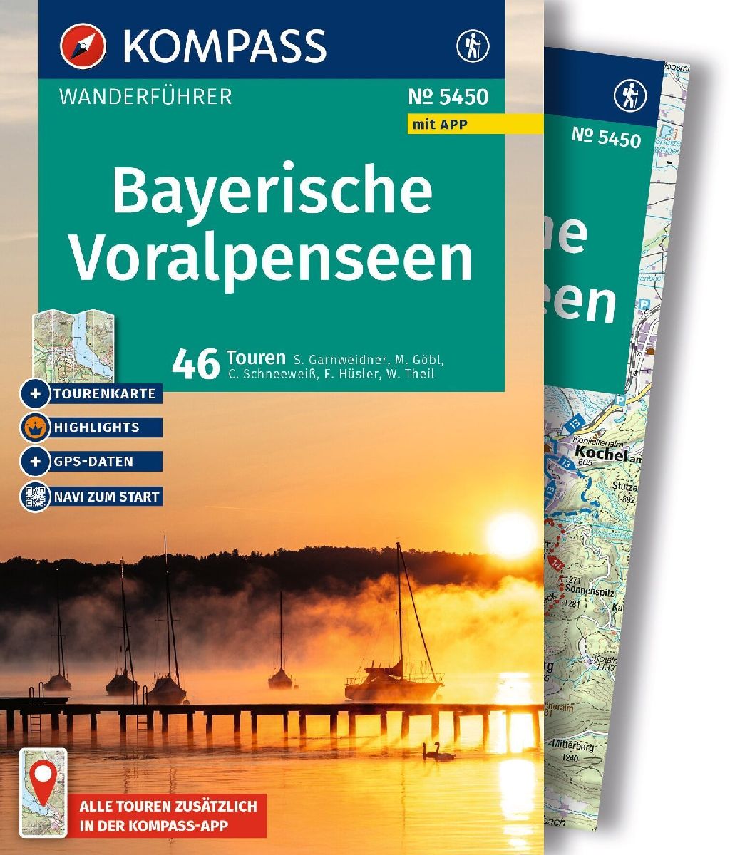 KOMPASS Wanderführer Bayerische Voralpenseen, 46 Touren mit Extra-Tourenkarte